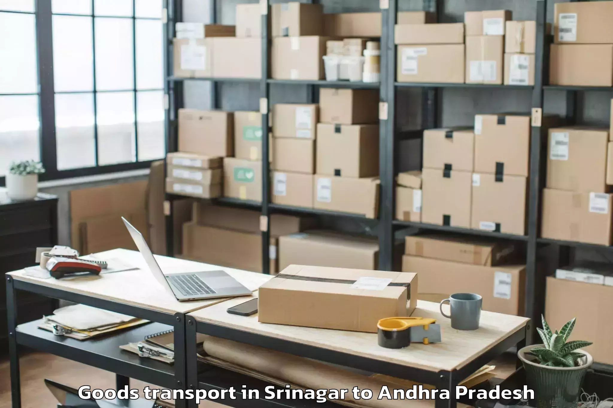 Srinagar to Korisapadu Goods Transport Booking